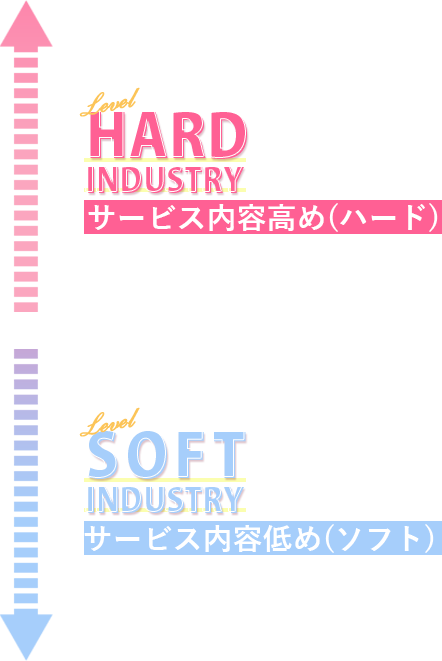 サービス内容低め(ソフト)(ハード)